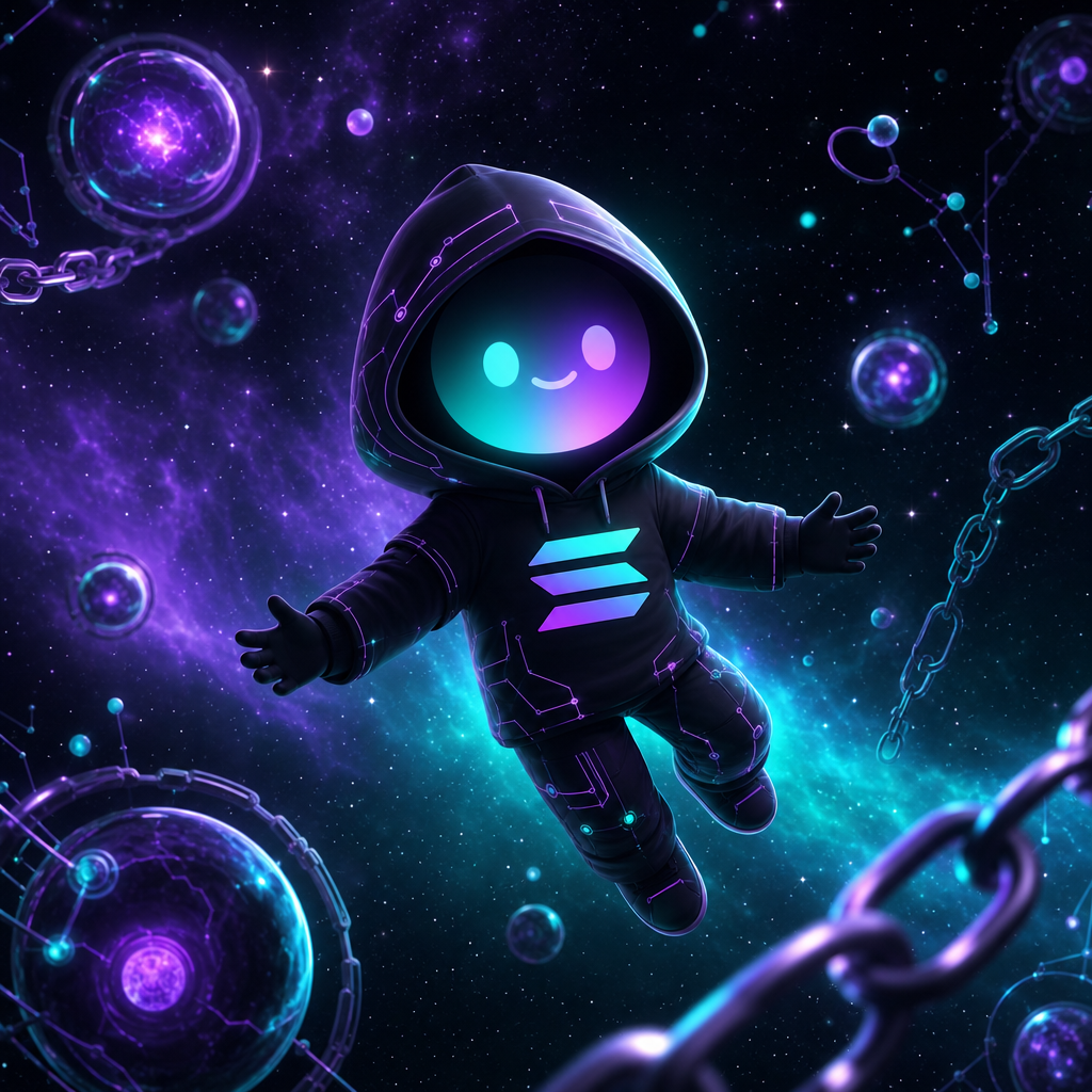 SOLian floating in space
