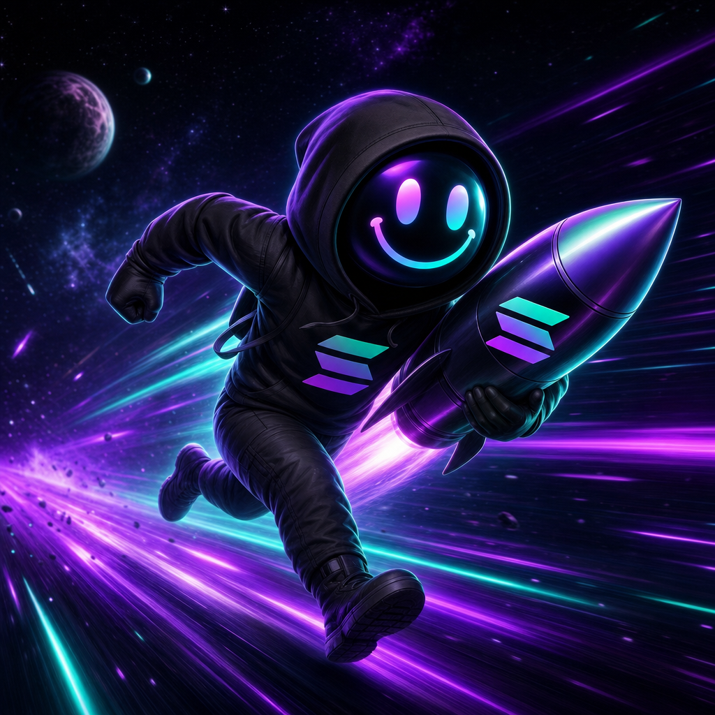 SOLian running with a rocket
